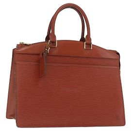 LOUIS VUITTON Bolsa de Mão Epi Riviera Marrom M48183 LV Auth ep13237 Marrom