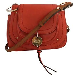 See by Chloé Bolsa de ombro de couro laranja Laranja