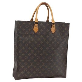 LOUIS VUITTON Sac Plat Monogram M51140 LV Auth hk3418 Monogramme