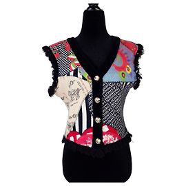 Chaleco Moschino 1992 Moda Fashoff Multicolor