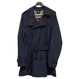Burberry Brit Trench Coat Navy Blue Navy blue