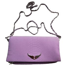 Bolso Rock XL Zadig & Voltaire en cuero morado efecto python Púrpura