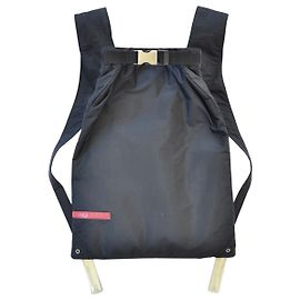 Prada Sport SS 1999 Vintage Runway Black Backpack Black