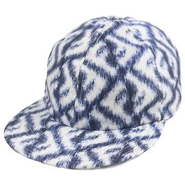 Fendi Silk Baseball Cap White Blue