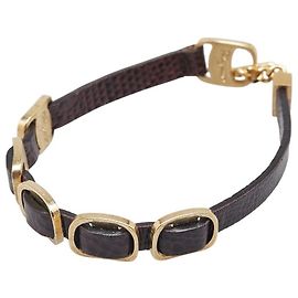 Pulseira de couro Salvatore Ferragamo Marrom