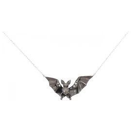 Autre Marque Au750 Bat Diamond Necklace Black White