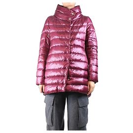 Herno Purple mid-length puffer jacket - size UK 14 Purple