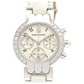 Harry Winston White Gold Premier Chronograph Watch 200UCQ32WLWD White