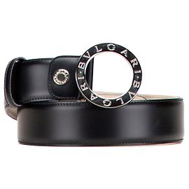 Cinto de couro Bulgari Bulgari Bulgari Preto