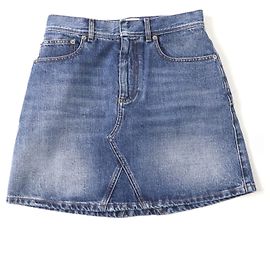 Jupe Mini en Denim Coton Christian Dior 422J21A3830 Bleu
