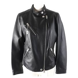 Giacca Racer Uptown in pelle di pecora Coach Nero