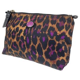 Nylon-Leder-Tasche COACH Braun Schwarz Lila