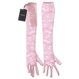 Rochas Par de luvas de renda rosa Rosa