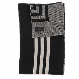 Yohji Yamamoto Echarpe noire et blanche Noir