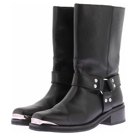 The Kooples Botas pretas de couro com tiras Preto