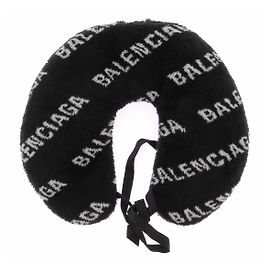 Balenciaga Cuscino per testa bianco e nero Nero