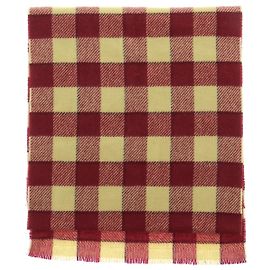 Acne Cachecol xadrez vermelho e amarelo Vermelho
