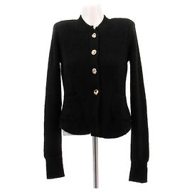 L'Agence Cardigan noir avec boutons dorés Noir