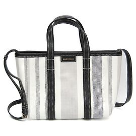 Sac à main BARBES SMALL de Balenciaga Noir Blanc