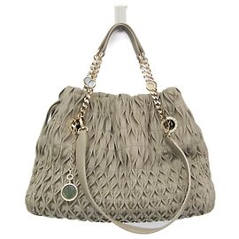 Bulgari Bolsa de ombro e tote de couro Bvlgari Monete para mulheres Marrom