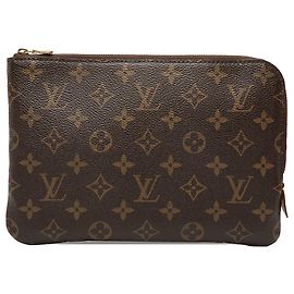 Etui Voyageur PM Monogramma Marrone Louis Vuitton Marrone