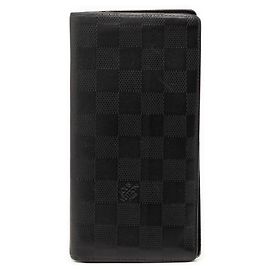 Cartera Brazza Damier Infini Negra Louis Vuitton Negro