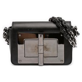 Mini borsa a tracolla in pelle nera Natalia di Tom Ford Nero