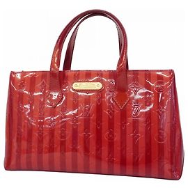 Borsa Tote Louis Vuitton Vernis Rayeur Wilshire PM Rosso