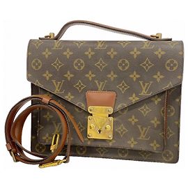 Borsa Monceau 28 Monogramma Louis Vuitton Marrone