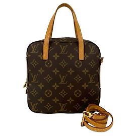 Louis Vuitton Spontini Monogram Lederhandtasche Braun