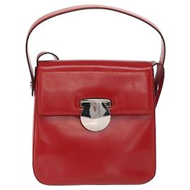 Salvatore Ferragamo Vala Handbag Leather Red
