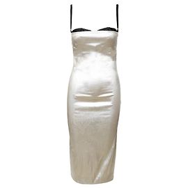 Dolce & Gabbana Metallic Silver Dress - '90s Silvery Metallic