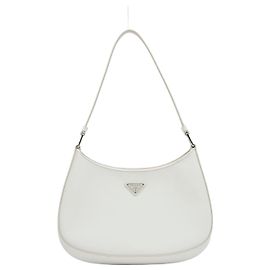 Prada Bolsa de Ombro Cleo Hobo Branco