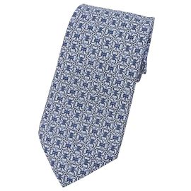 Corbata de seda Chaine d'Ancre de Hermès Azul