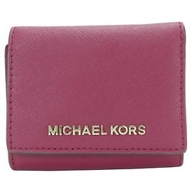 Cartera de cuero plegable Michael Kors 35H9STVZ5L Rosa Otro