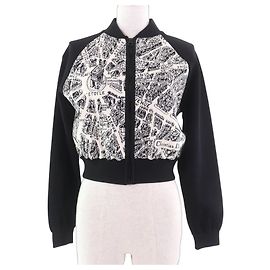 Giacca Bomber in Cotone Plan de Paris Christian Dior Nero