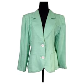 Yves Saint Laurent YSL Variation grüne Karojacke Grün