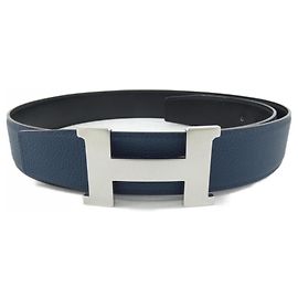 Cinturón reversible Hermès Constance 38mm Negro Azul
