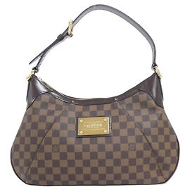 Louis Vuitton Damier Thames GM Shoulder Bag Brown