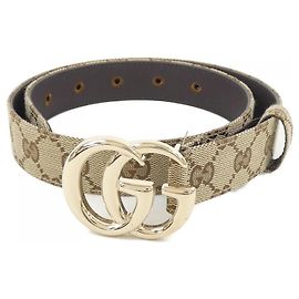 Gucci 625839 KAAAM Belt Brown Beige