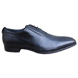 Ikks Richelieu Scarpe da Uomo in Pelle Nera Nero