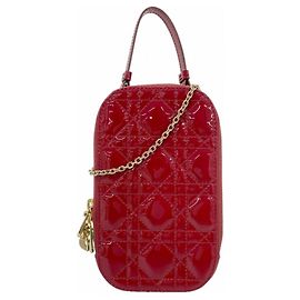 Soporte para teléfono de esmalte Cannage Christian Dior - Burdeos Burdeos