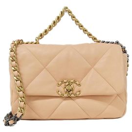 Bolsa de Ombro Chanel 19 Linha AS1160 Rosa Laranja