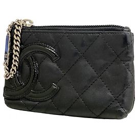 Chanel Cambon Coin Case in Black Lambskin Black