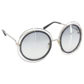 Chloé Occhiali da sole Chloe metallo Nero Auth BA10541 Nero