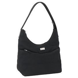 Borsa a mano GUCCI in nylon nero argento 001 3386 Auth bs33224 Nero Argento