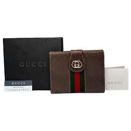 Vintage Gucci Leder Geldbörse Braun Braun