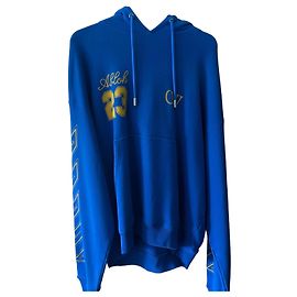 Off White Sweatshirt Off-White avec capuche bleue et impression 'Abloh 23' Bleu