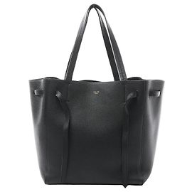 Céline Borsa a spalla in pelle Celine Cabas Phantom Small nera Nero
