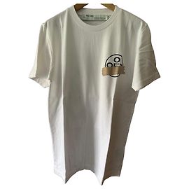 Off White T-shirt Off-White "Main Label" Tape Branco Outro